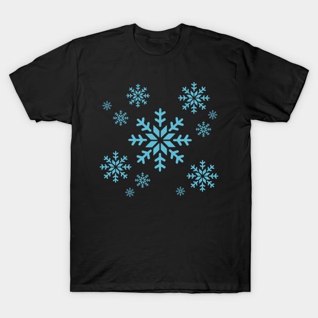 Snowflake (Blue) T-Shirt by iconymous